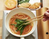 魚フライとニラの卵とじ丼作り方3写真