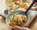 魚フライとニラの卵とじ丼作り方5写真