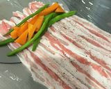 インゲンと人参の豚バラ肉くるくる巻き弁当作り方2写真