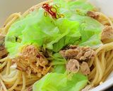 ズボラ美味しい♡サバ缶とキャベツのパスタ作り方14写真