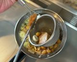 簡単#豆腐となめこと春菊のお味噌汁作り方4写真