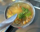 簡単#豆腐となめこと春菊のお味噌汁作り方5写真