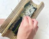 桃の花の飾り巻き寿司作り方9写真