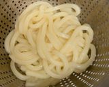 ☆ジェノベーゼと明太子で釜玉うどん☆作り方2写真