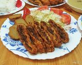 大阪式♪牛ロースのミルフィーユ・ビフカツ作り方7写真