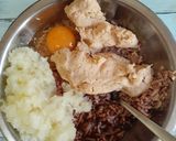 低糖大豆牛豚合挽きハンバーグ作り方3写真
