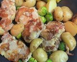 鶏肉と芽キャベツジャガイモの香草焼き作り方5写真