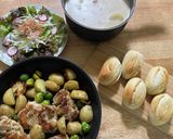 鶏肉と芽キャベツジャガイモの香草焼き作り方6写真