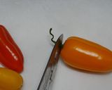 スナックパプリカと鶏もも肉の甘酢あん作り方1写真