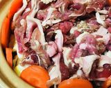 鍋の素●くたくたキャベツの豚肉うどん鍋作り方2写真