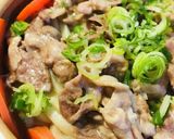 鍋の素●くたくたキャベツの豚肉うどん鍋作り方3写真