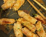 こってり♪春菊の胡麻味噌バター肉巻き作り方6写真