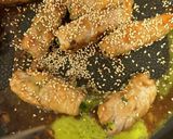 こってり♪春菊の胡麻味噌バター肉巻き作り方7写真