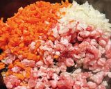 焼肉生だれでワンパン挽肉オープンオムレツ作り方3写真