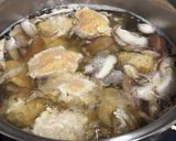 小松菜と椎茸・舞茸が旨い♡鶏肉団子汁作り方5写真