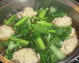 小松菜と椎茸・舞茸が旨い♡鶏肉団子汁作り方7写真