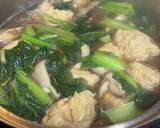 小松菜と椎茸・舞茸が旨い♡鶏肉団子汁作り方8写真