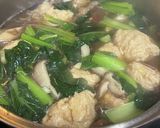 小松菜と椎茸・舞茸が旨い♡鶏肉団子汁作り方8写真