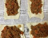 余ったミートソース活用☆絶品！ミートパイ作り方1写真