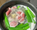 ジャガ芋豚角切りの甜麺醤炒めと大根スープ作り方2写真