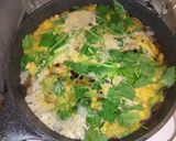 椎茸と三つ葉たっぷりの親子丼作り方9写真