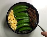ごぼうとスナップエンドウ三色丼★動画あり作り方31写真