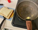 冷凍食パンでくり抜き卵キムチーズトースト作り方8写真