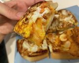 冷凍食パンでくり抜き卵キムチーズトースト作り方11写真