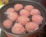 ねぎたっぷり肉団子スープ作り方3写真