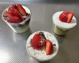 抹茶プリンいちごパフェ♡作り方8写真