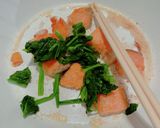鮭ほうれん草クリーム煮込み作り方7写真