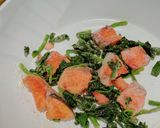 鮭ほうれん草クリーム煮込み作り方8写真