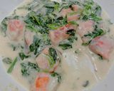 鮭ほうれん草クリーム煮込み作り方9写真