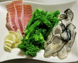菜の花たっぷりガリバタ醤油パスタ作り方1写真