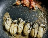 菜の花たっぷりガリバタ醤油パスタ作り方4写真