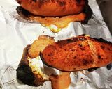 口の中は「焼き明太子おにぎり」丼作り方1写真