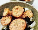 口の中は「焼き明太子おにぎり」丼作り方4写真