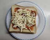 卵焼きをのせたチーズトースト作り方4写真