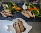 主菜と副菜が完成、手羽中の酢焼きグリル作り方8写真