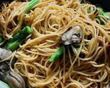 菜の花たっぷりガリバタ醤油パスタ作り方7写真