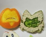 ポケモンフルーツ盛り ニャオハ＆ホゲータ作り方1写真