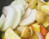 市販カレー●ミルクチキンカレーパスタ作り方1写真