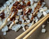 菜の花と大根の2色丼作り方1写真