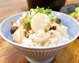 塩出汁のみ✨ホタテと生姜の炊き込みご飯作り方6写真