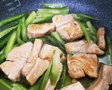 鮭とアスパラ　和風パスタ作り方1写真