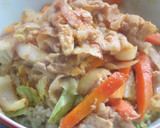 簡単美味☆卵を絡めてまろやか昭和の焼肉丼作り方11写真