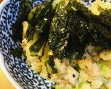 鶏肉と長ネギの海苔かけチャーハン作り方4写真
