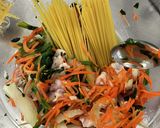 野菜たっぷりレンチンスープパスタ作り方3写真