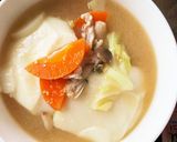 簡単いつもと違うコク旨豚こま味噌でお雑煮作り方7写真