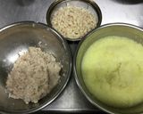【保育園給食】れんこんハンバーグ作り方1写真